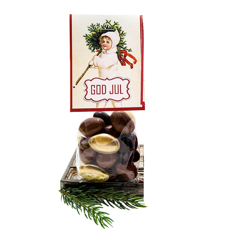 1358JULE Sjokolademandler GULL Julejenta